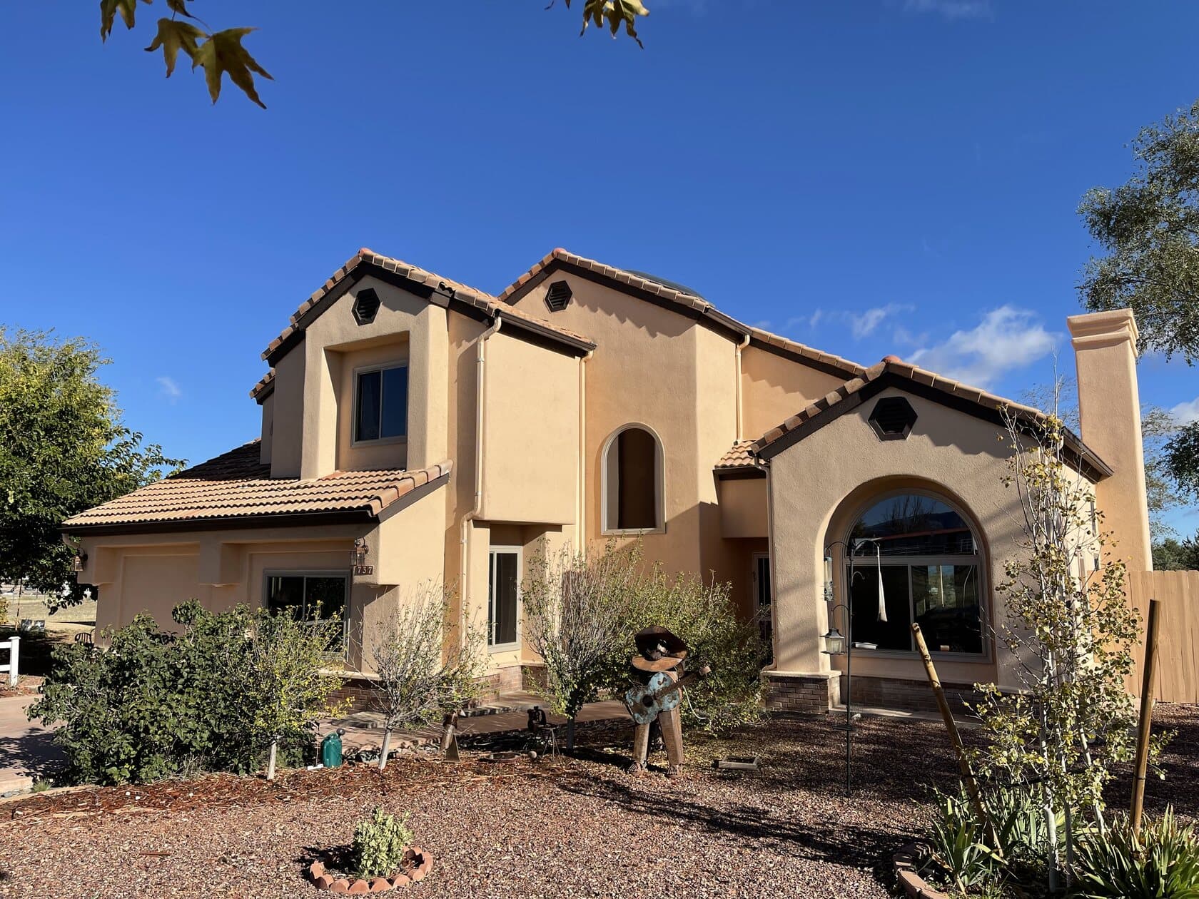 A finished stucco home in the Arizona high desert by New Generation Plastering